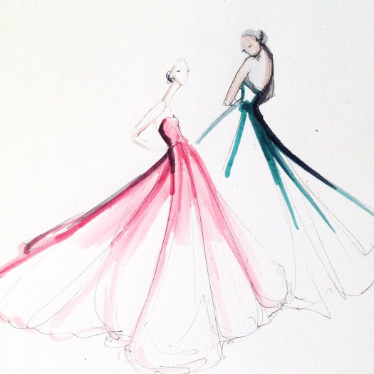 Fashion illustration by Jeanette Getrost.  Image used with permission by Jeanette Getrost.