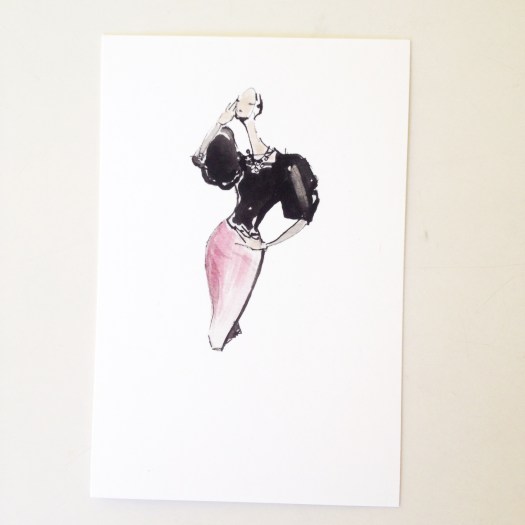 Fashion illustration by Jeanette Getrost.  Image used with permission by Jeanette Getrost.