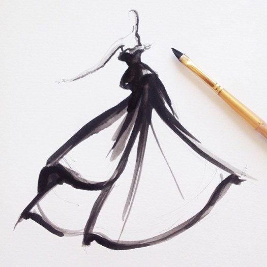 Fashion illustration by Jeanette Getrost.  Image used with permission by Jeanette Getrost.